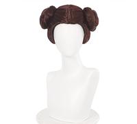 Perruque synthétique de cosplay de Leia Organa Solo Anime Party Costume