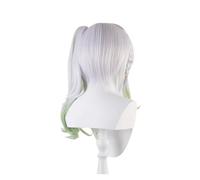 Perruque synthétique de couleur d'espacement blanche et verte, 1 pièce, Fiber chimique for Cosplay, personnage jeu animé, herbe, spectacle réalité dieu