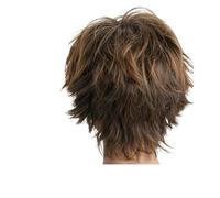 Perruque synthétique elfe marron, cheveux courts, blonds mixtes, doux et confortables, adaptés aux tenues quotidiennes des dames blanches, 1 pièce