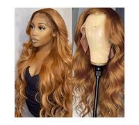 Perruque Synthétique Ginger Brow Body Wave Wig 20-30 "Long Wave Synthétique T Part Lace Front Perruques for Femmes Glueless Pre Plugged Hairline Perruque en Fibre Naturelle Résistante à la Chaleur Nat