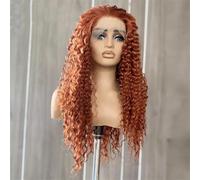 Perruque Synthétique Longue Et Bouclée Cuivrée Pour Femme, Style Cosplay