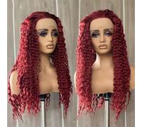 Perruque Synthétique Longue Et Bouclée Cuivrée Pour Femme, Style Cosplay