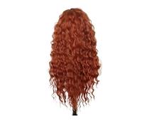 Perruque synthétique longue ondulée Orange marron, 1 pièce, coiffure for femmes, fête Cosplay, naturelle, Sexy, dames