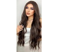 Perruque Synthétique Longue Pour Femme - Cheveux Naturels Ondulés Au Milieu - Perruque Féminine