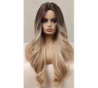 Perruque Synthétique Longue Pour Femme - Cheveux Naturels Ondulés Au Milieu - Perruque Féminine
