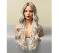 Perruque Synthétique Longue Pour Femme - Cheveux Naturels Ondulés Au Milieu - Perruque Féminine
