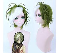 Perruque synthétique moelleuse courte et blanche verte Kabaneri de la forteresse de fer Ikoma Cosplay perruque fibre de résistance à la chaleur PL-452