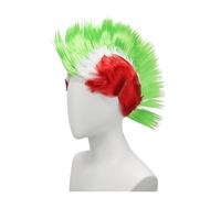 Perruque synthétique Mohawk Punk Spiky Explosion, 1 pièce, couleur drapeau allemand, noir, rouge, jaune, couches moelleuses, fête for Cosplay(4)