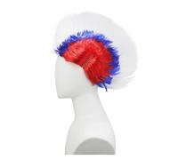 Perruque synthétique Mohawk Punk Spiky Explosion, 1 pièce, couleur drapeau allemand, noir, rouge, jaune, couches moelleuses, fête for Cosplay(3)