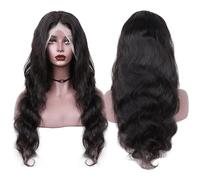 Perruque synthétique Perruque Lace Front Wig 100% naturelle Body Wave, cheveux naturels, 8 à 30 pouces, 13x4, perruque Lace Frontal transparente HD, for femmes et filles noires Cosplay Perruque(Size:1