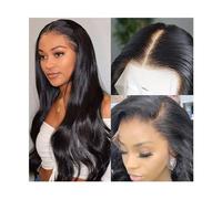 Perruque synthétique Perruque Lace Front Wig Body Wave indienne naturelle, cheveux longs, 14 à 40 pouces, pre-plucked, 13x6, perruque Lace Frontal transparente HD, for femmes noires Cosplay Perruque(C