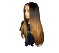 perruque synthétique Perruque Lace Front Wig lisse et soyeuse, 26 pouces, blond ombré, doux, densité 180%, avec cheveux de bébé, pre-plucked, quotidien, for femmes Anime perruque(22INCHES)