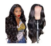 Perruque synthétique Perruque Lace Frontal Wig Remy péruvienne naturelle, cheveux humains, grande longueur d'onde, Transparent, 24 pouces, for femmes Cosplay Perruque(Color:A)