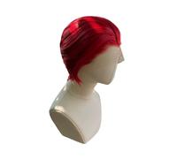 Perruque Synthétique Perruque synthétique courte rouge clair avec dentelle frontale, coupe au carré, 13x4, for cosplay, 150%