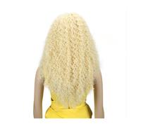 Perruque synthétique Perruques en Fiber résistantes à la chaleur for femmes noires, perruque Lace Wig synthétique de 26 pouces for perruque noire afro-américaine longue crépue bouclée Cosplay Perruque
