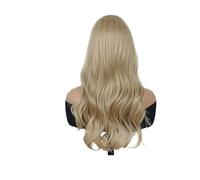 Perruque synthétique Premium avec frange, 1 pièce, perruques ondulées longues et bou s for femmes, coiffures naturelles, usage quotidien, Costume Drag Queen féminin(Blonde)