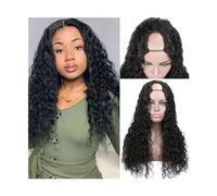 Perruque synthétique U Part Wigs Perruques de cheveux humains for femmes noires, couleur naturelle sans colle vague d'eau clip en forme de U perruque brésilienne Remy cheveux U Part perruques Cosplay