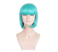 Perruque synthétique verte Lolita courte perruque Bob avec frange Cosplay vague d'eau perruques de cheveux synthétiques pour femmes Style américain TB-006