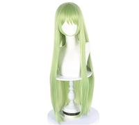 Perruque synthétique verte longue et lisse de haute qualité, idéale for personnages BD, cosplay émissions téléréalité