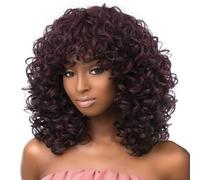 Perruque tendance instantan e sensationnelle - IFW Gigi synth tique, coiffage rapide et confortable, pr -fabriqu e (99J)