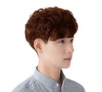 Perruque tendance noire courte marron pour homme pour perruques synthétiques en spray statique pour cheveux (B, taille unique)