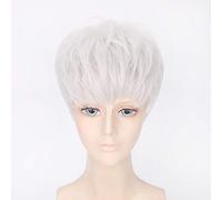 Perruque tendance pour Halloween, Noël, fête, déguisement, célébrité, argent, même haut Cui Shengxian Silver Harajuku tendance pour homme