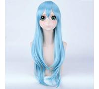 Perruque tendance pour un usage quotidien Asuna Fairy Dance Cos perruque bleu aqua cheveux raides