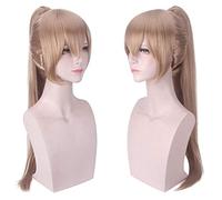 Perruque tendance pour un usage quotidien Azur Lane Jean Barr mixte brun visage corps + queue de cheval Cos Anime perruque