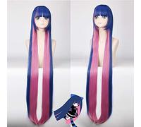 Perruque tendance pour un usage quotidien bleu rose 120 cm jarretière ange S Sister bas Anime perruque 040