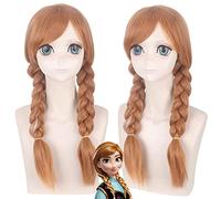 Perruque tendance pour un usage quotidien Cos Wig La Reine des Neiges Anna Anna Mèchée Tresse torsadée Anime Perruque 310-1