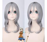Perruque tendance pour un usage quotidien Cos Wig Poor God Is Coming / Poor God / Sakura Ichiko / Smoke Grey Anime Wig 042