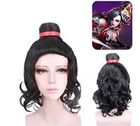 Perruque tendance pour un usage quotidien King Game Glory Cos en forme de tête sphérique Death Blade Jing Ke Cos