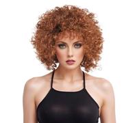 Perruque Tête Explosive - Masquerade/Clown/Stage Performance/Halloween/Cosplay/Party Dress Up - Fil Haute Température Résistant aux Hautes Températures - 14 Couleurs Disponibles (Marron Clair)