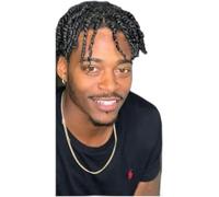 Perruque toupet en dentelle for hommes, cheveux chauves, Dreadlock, postiche, mono bouclée, prothèse de cheveux masculins, 8 × 10 pouces, unité de système de cheveux afro bouclés, cheveux humains noir