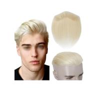 Perruque Toupet en PU for hommes, ligne de cheveux avant 4x18cm, peau fine