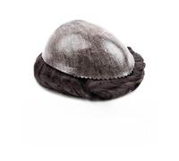 Perruque Toupet for homme, système de remplacement capillaire indien à base polyuréthane et polyuréthanne, peau fine injectée(7x10)