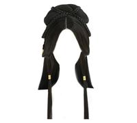 Perruque traditionnelle chinoise Hanfus noire longue tressée, Costume de Cosplay asiatique synthétique pour femmes et filles