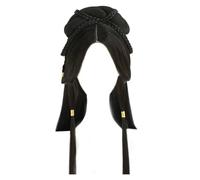 Perruque traditionnelle chinoise tressée Updo noire longue Hanfus, perruque asiatique synthétique Cosplay Costume chinois pour filles et femmes