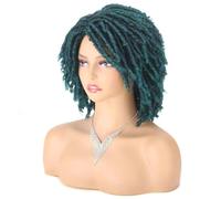 Perruque Tressée 10 Pouces, Cheveux Synthétiques Courts Bob Pour Femmes, Noir, Blond, Rouge, Dreadlock, Faux Locs, Perruque Torsadée Bouclée
