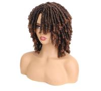 Perruque Tressée 10 Pouces, Cheveux Synthétiques Courts Bob Pour Femmes, Noir, Blond, Rouge, Dreadlock, Faux Locs, Perruque Torsadée Bouclée