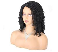 Perruque Tressée 10 Pouces, Cheveux Synthétiques Courts Bob Pour Femmes, Noir, Blond, Rouge, Dreadlock, Faux Locs, Perruque Torsadée Bouclée