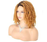 Perruque Tressée 10 Pouces, Cheveux Synthétiques Courts Bob Pour Femmes, Noir, Blond, Rouge, Dreadlock, Faux Locs, Perruque Torsadée Bouclée