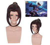 Perruque tressée marron pour Halloween, Noël, fête costumée, King Game Glory Monkey King Supreme Cos