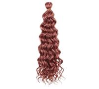 Perruque tressée ondulée bou océan, cheveux au Crochet ondulés profonds, extensions de tresses synthétiques à boucles douces de bohème(M30-350,18 inch)