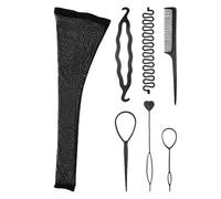 Perruque Tressée Sale 1 Pièce, Chapeau En Filet, Artefact De Cheveux Tressés 6 Pièces, Ensemble De Cheveux Tressés, Élastique Et Respirant, Outil De Coiffure Pour Filles.