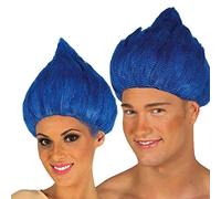 Perruque troll bleue adulte - Bleu - Taille Unique