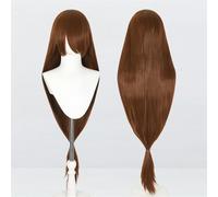 Perruque universelle Extra longue de 120cm/47.2 pouces, perruque longue et lisse avec frange for Cosplay, bricolage de fête d'halloween, style de robe Lolita(Brown)