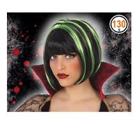 ATOSA perruque courte vampire noir et verte