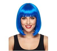 Perruque - VEGAOO - Carré mi-long - Couleur bleue - Adulte