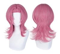 Perruque Vibrante De Twin Tails Anime Rose Rose Avec Frange, Longue Queue De Cheval Droite Pour Les Femmes Halloween Et Daily Cosplay Utilisation D